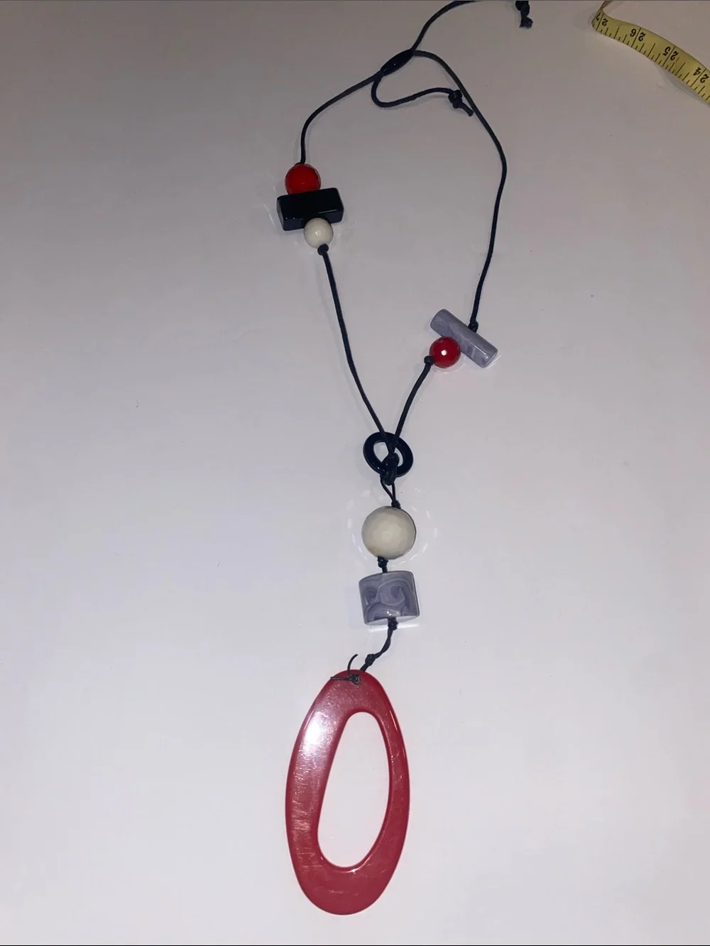 Red and Black Kids Long Bead Necklace - Unbranded (22 inches) boutique.